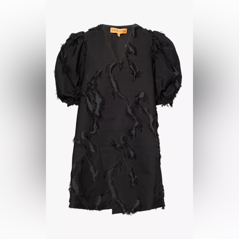 COPY - *BNWT* STINE GOYA PUFFY MIX MEDIA ELBOW SLEEVE SHIFT MINI DRESS